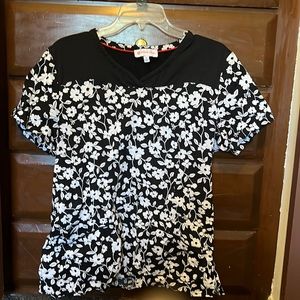 White cross scrub top